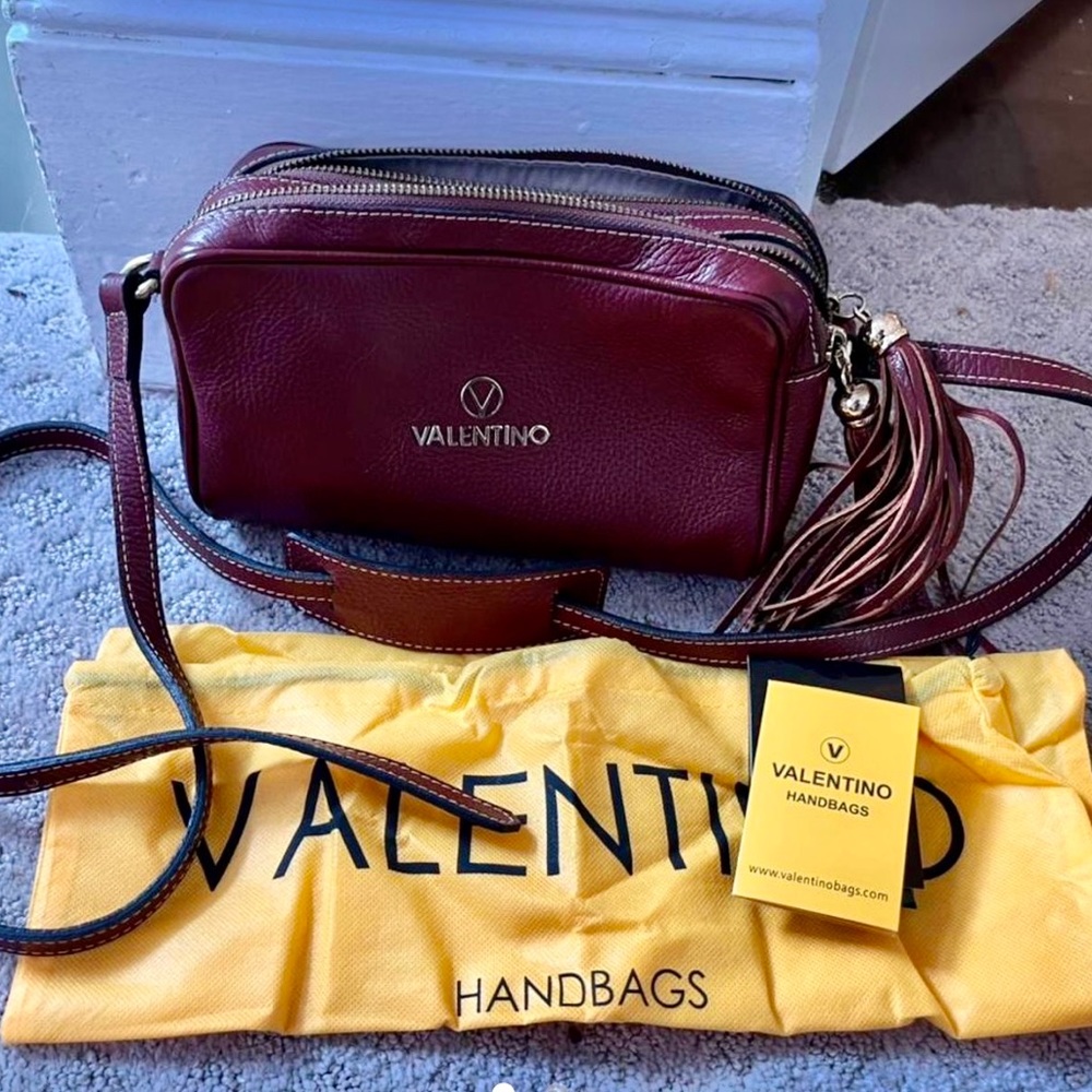 Vintage 2000s one of a kind Very rare Valentino Burgundy Crossbody